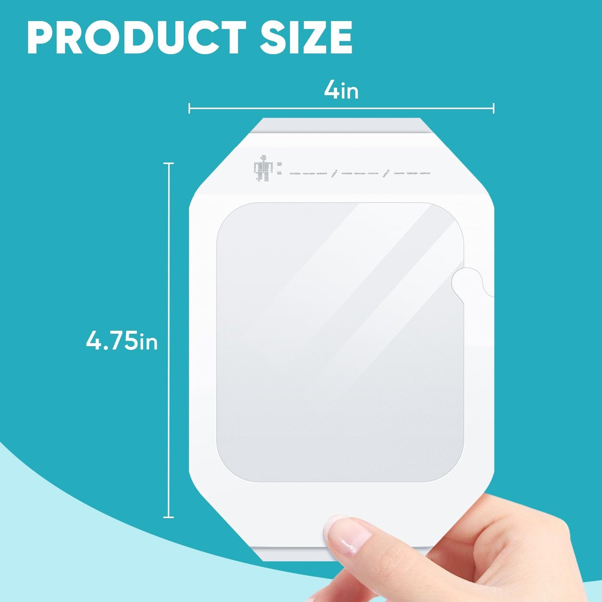 40 Stück transparente Wundauflage 4" x 4.75", wasserdichte Pflaster zum Schwimmen, nach Operationen, Duschen, Wunden, Tattoo-Nachsorge, Klebepflaster für CGM, Insulinpumpe