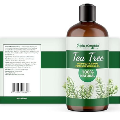 Naturopathy Teebaumöl – therapeutische Qualität, 480 ml – ideal für Aromatherapie