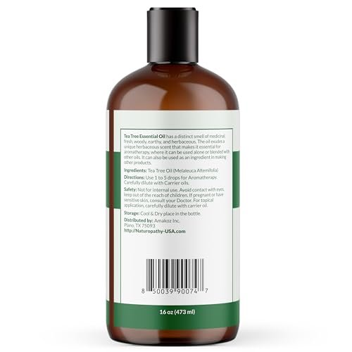Naturopathy Teebaumöl – therapeutische Qualität, 480 ml – ideal für Aromatherapie