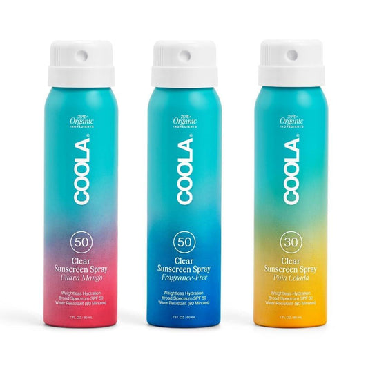 COOLA Bio Sonnenschutz SPF 50 & 30 Set – 3er-Pack Reisegröße, Vegan & Glutenfrei, Dermatologisch getestet