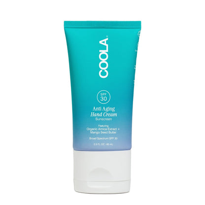 COOLA Anti-Aging Handcreme mit SPF 30, dermatologisch getestet, Mango-Samenbutter, Vitamin E, Bio-Arnika, tiefenpflegend, glättet sichtbar die Haut, 60 ml