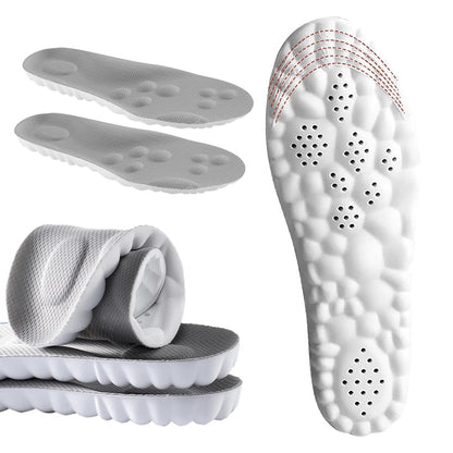 DWTWLE 4D Cloud Einlegesohlen für Herren – Memory Foam, Superweich, Anti-Ermüdung, Stoßdämpfung, Fußschmerzlinderung (Grau, US 14-14.5)
