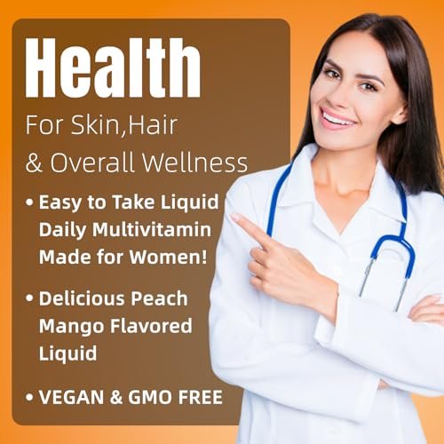 Flüssiges Multivitamin für Haarwachstum | Biotin 10000mcg | Haar- & Hautpflege-Supplement | Klinisch getestet für dichteres Haar & Hautelastizität | Geeignet für Frauen & Männer ab 18 Jahren | 15,22 Fl Oz (1)