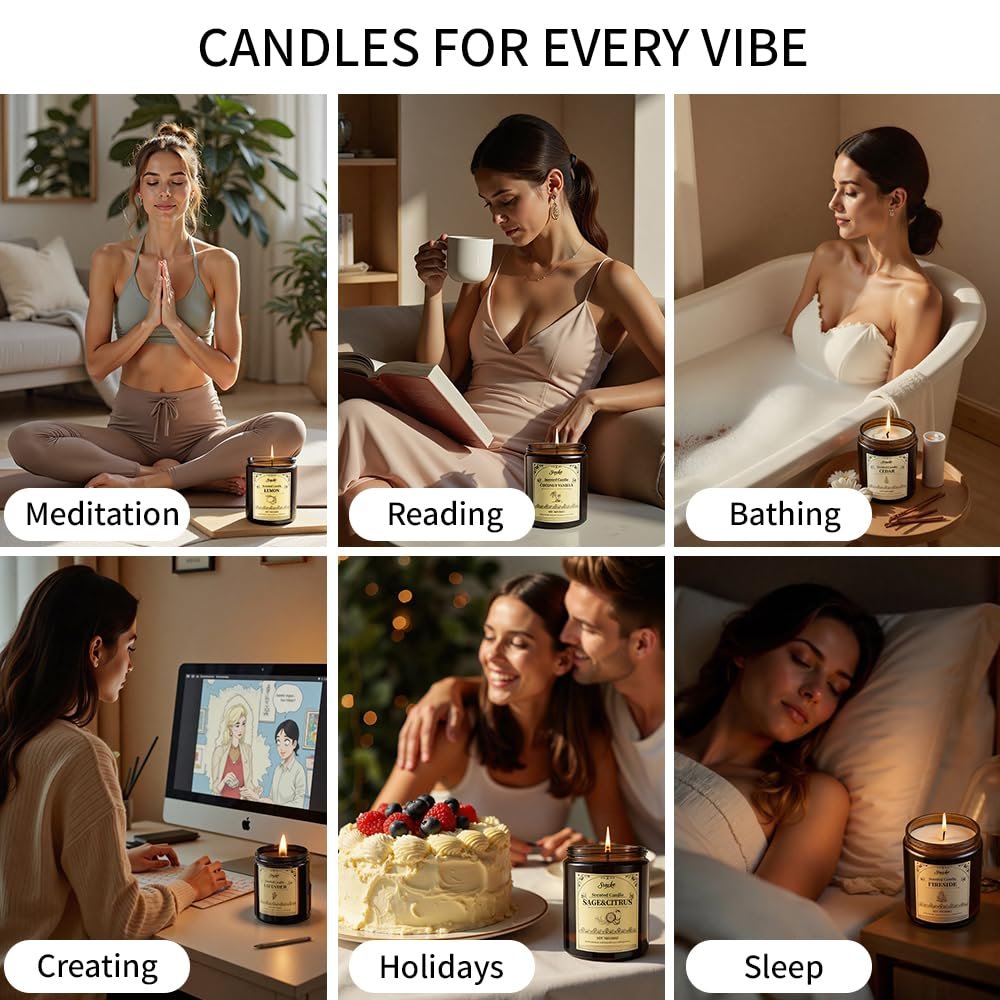 SVECKE Kokos-Vanille Duftkerze, 7oz Sojawachs-Kerze, langanhaltende Aromatherapie-Kerze im Glas für Zuhause, langlebiges Geschenk für Frauen und Männer