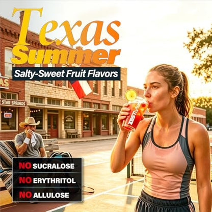 ZestLytes 40 Sticks Sport Hydration – Zuckerfreie Elektrolyt-Päckchen mit hohem Natriumgehalt, Elektrolyt-Pulver-Mix, Geschmacksrichtungen Salty Watermelon, Raspberry, Lemon, Orange