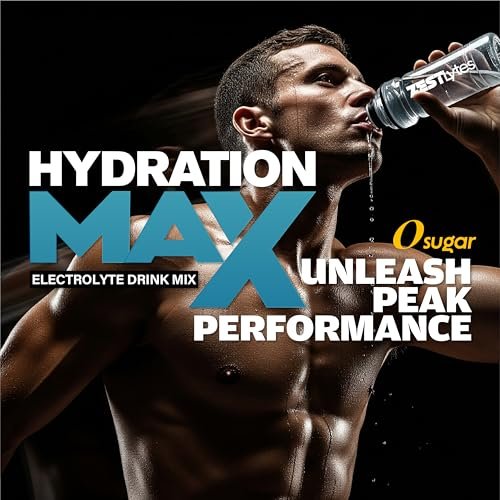 ZestLytes 40 Sticks Sport Hydration – Zuckerfreie Elektrolyt-Päckchen mit hohem Natriumgehalt, Elektrolyt-Pulver-Mix, Geschmacksrichtungen Salty Watermelon, Raspberry, Lemon, Orange