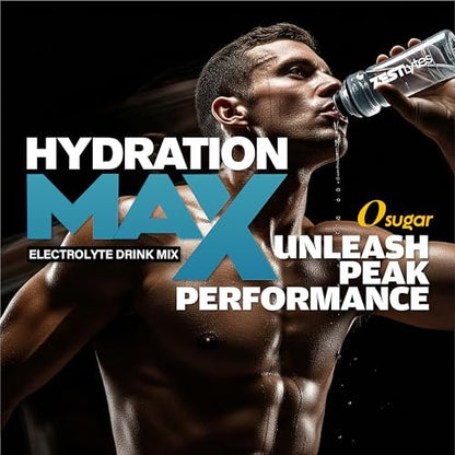 ZestLytes 40 Sticks Sport Hydration – Zuckerfreie Elektrolyt-Päckchen mit hohem Natriumgehalt, Elektrolyt-Pulver-Mix, Geschmacksrichtungen Salty Watermelon, Raspberry, Lemon, Orange