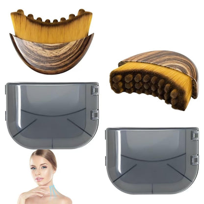 2er-Pack Lymphatische Contour-Gesichtsbürste, Lymphatische Bürsten, Upgrade Lymphdrainage-Bürste, Gesichts-Skulptur-Bürste, Dual-Action Gesichts- & Körper-Massagegerät für Jawline-Konturierung und Schwellungsreduktion