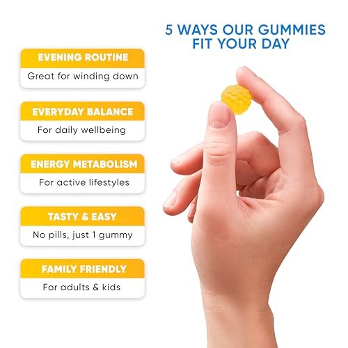 Magnesiumglycinat Gummies 400mg – Hochdosiertes Magnesium Supplement für Frauen, Männer und Kinder, Zuckerfrei, Vegan, 60 Tage Vorrat