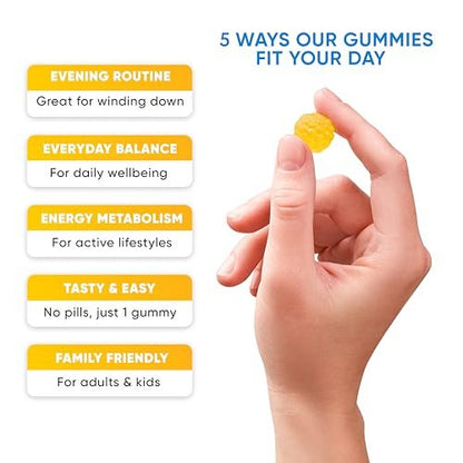 Magnesiumglycinat Gummies 400mg – Hochdosiertes Magnesium Supplement für Frauen, Männer und Kinder, Zuckerfrei, Vegan, 60 Tage Vorrat