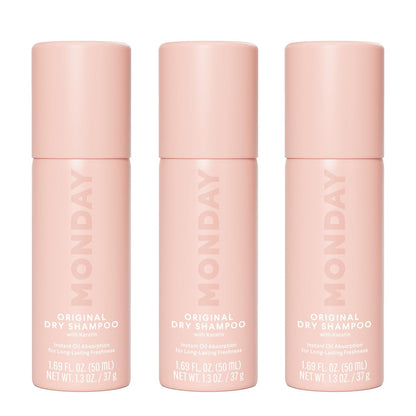 MONDAY HAIRCARE ORIGINAL Trockenshampoo mit Keratin, ölabsorbierend für alle Haartypen 50 ml (3er-Pack)
