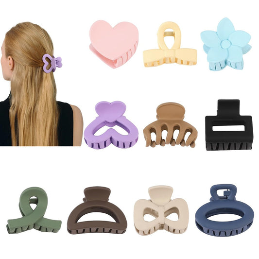 10er-Pack Mini-Haarspangen 3,8 cm Kleine Krallenspangen für Frauen und Mädchen, 10 Stile, rutschfest, matt, Haarzubehör