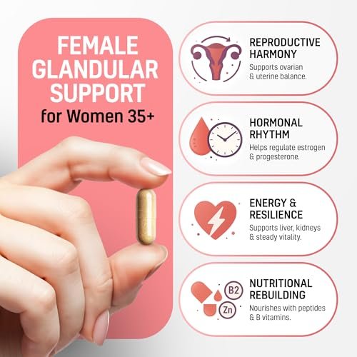 Next Form Rinderorgan-Komplex für Frauen 6-in-1 Hormonbalance & Energie - 100% Weidehaltung & Grasfütterung - Rinderleber, Niere, Herz, Milz, Bauchspeicheldrüse und mehr - 180 Kapseln