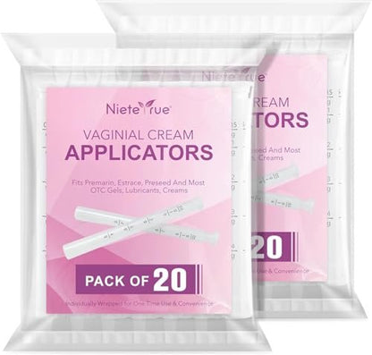 Einweg-Vaginalapplikatoren mit Dosierungsmarkierungen – einzeln verpackt für Hygiene, passend für die meisten Gleitmittel, Cremes & Gele, Damenpflege-Essentials (40er Pack)