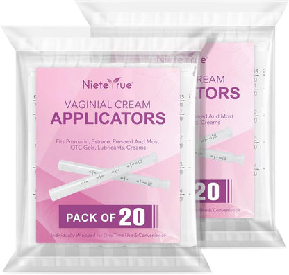 Einweg-Vaginalapplikatoren mit Dosierungsmarkierungen – einzeln verpackt für Hygiene, passend für die meisten Gleitmittel, Cremes & Gele, Damenpflege-Essentials (40er Pack)