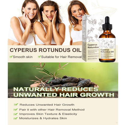 nvyue 2er-Pack Cyperus Rotundus Öl – Natürliches Öl zur Haarentfernung, Reduziert unerwünschten Haarwuchs, Pflegt und glättet die Haut für alle Hauttypen – Frauen und Männer
