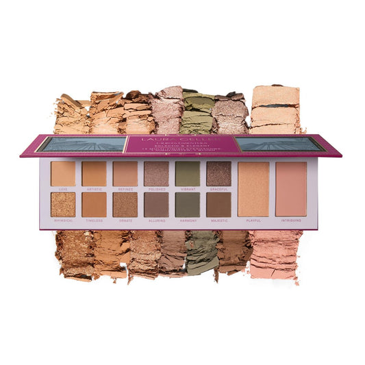 LAURA GELLER NEW YORK Laura's Essentials Eclectic & Elegant Lidschatten- und Gesichtspalette – Enthält Lidschatten, Rouge und Highlighter für ein einfaches Ganzgesicht-Make-up für reife Haut und alle Hauttöne