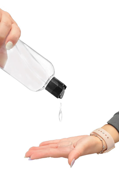ljdeals 16 oz Klare Plastik-Nachfüllbare Quetschflaschen (3er-Pack), BPA-freie leere Reisebehälter mit auslaufsicheren Disc-Top-Verschlüssen für Shampoo, Lotion, Seife und Cremes, hergestellt in den USA