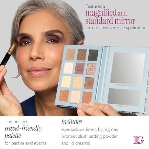LAURA GELLER NEW YORK RSVP-Ready Big Night Out Full Face Travel Makeup Palette – All-in-One Set mit Lidschatten, Eyeliner, Rouge, Bronzer, Highlighter, Puder und Lippencremes