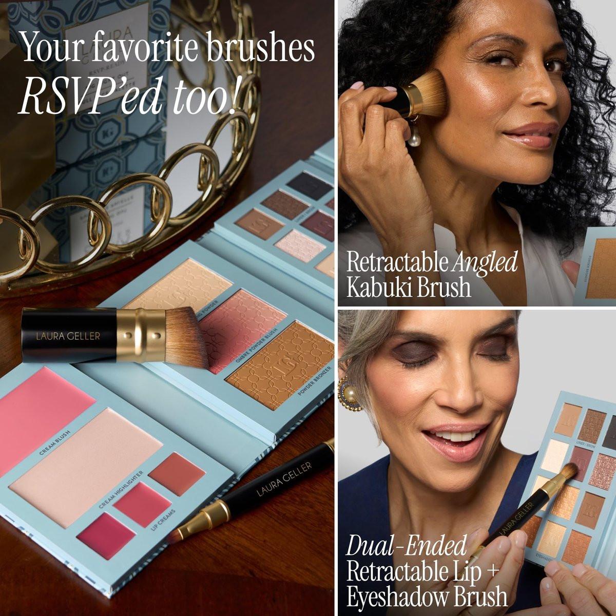 LAURA GELLER NEW YORK RSVP-Ready Big Night Out Full Face Travel Makeup Palette – All-in-One Set mit Lidschatten, Eyeliner, Rouge, Bronzer, Highlighter, Puder und Lippencremes
