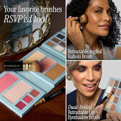 LAURA GELLER NEW YORK RSVP-Ready Big Night Out Full Face Travel Makeup Palette – All-in-One Set mit Lidschatten, Eyeliner, Rouge, Bronzer, Highlighter, Puder und Lippencremes