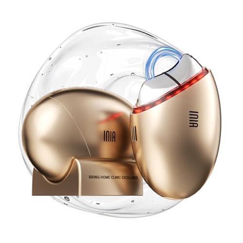 INIA 7-in-1 Red Light Therapie für Gesicht und Hals Gua Sha Gesichtsmassagegerät mit Wärme- und Kältemodus für Schwellungen und Straffung Hautpflegewerkzeug