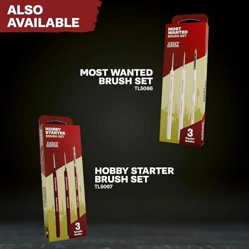 The Army Painter Masterclass Drybrush Set – 3 Größen Hobby Pinsel aus Ziegenhaar: 15mm Mighty Drybrush, 12mm Moderate Drybrush, 7mm Miniature Drybrush für Tabletop-Rollenspiele