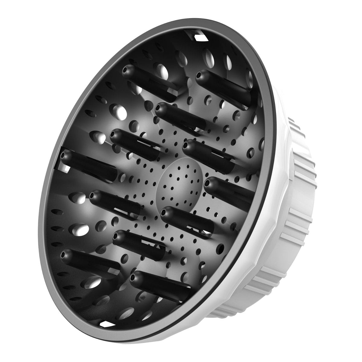 Evalunira Universal Haar-Diffuser: Föhn-Diffusor-Aufsatz für Locken & Wellen, passt auf 1,4-2,4 Zoll Düsen, ideal für langes dickes Haar, Haarstyling-Werkzeug, Weiß