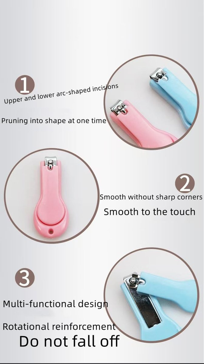 XUJINCN Baby Nagelknipser im 2er-Pack – Nagelknipser für Babys Finger und Zehen – Blau und Pink – Ideal für Säuglinge, Kleinkinder und Kinder