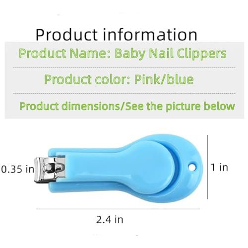 XUJINCN Baby Nagelknipser im 2er-Pack – Nagelknipser für Babys Finger und Zehen – Blau und Pink – Ideal für Säuglinge, Kleinkinder und Kinder