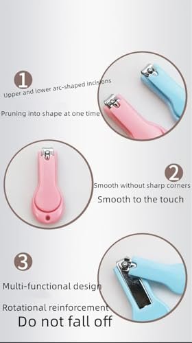 XUJINCN Baby Nagelknipser im 2er-Pack – Nagelknipser für Babys Finger und Zehen – Blau und Pink – Ideal für Säuglinge, Kleinkinder und Kinder