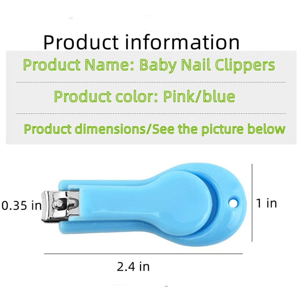 XUJINCN Baby Nagelknipser im 2er-Pack – Nagelknipser für Babys Finger und Zehen – Blau und Pink – Ideal für Säuglinge, Kleinkinder und Kinder