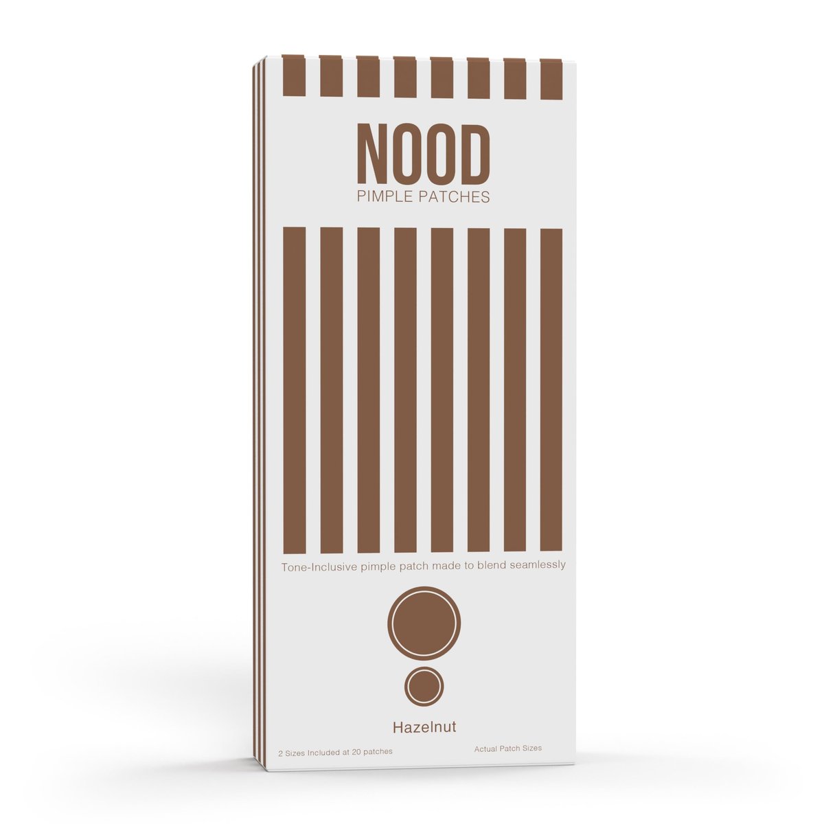 Meiiyo NOOD Pimple Patch – Hautfarbene, ultra-dünne & atmungsaktive Hydrokolloid-Pflaster | Dezente Pickelabdeckung & schnelle Heilung | 20 Patches in 2 Größen (Haselnuss)