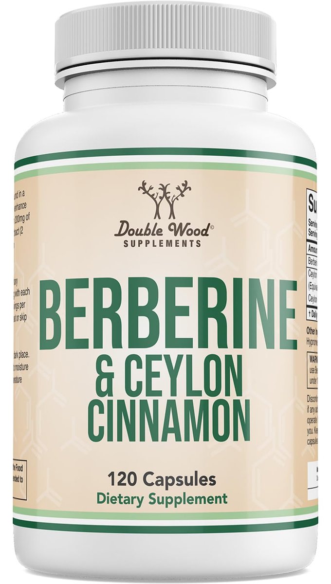 Berberin mit Ceylon-Zimt – 120 Kapseln für Stoffwechsel und metabolische Gesundheit, drittanbietergetestet, vegan, nicht-GVO, glutenfrei von Double Wood