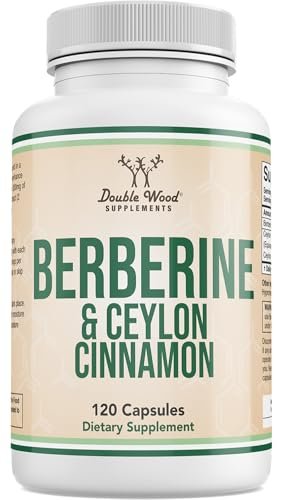 Berberin mit Ceylon-Zimt – 120 Kapseln für Stoffwechsel und metabolische Gesundheit, drittanbietergetestet, vegan, nicht-GVO, glutenfrei von Double Wood