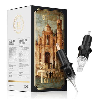 STIGMA Tattoo Nadeln Sortiment 50 Stück 0,35mm – 3RL 5RL 7RL 9RL 5RS 7RS 9RS 7RM 9RM 9M1 – Einweg-Tätowierpatronen EN05X-50KIT-G