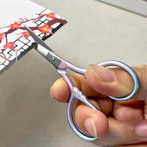 GEMGIMY Präzisions-Haarschere für Gesichtshaare, Augenbrauen, Wimpern, Bart & Schnurrbart – Multifunktionale Trimmwerkzeuge für Nähen, Sticken, Häkeln & DIY-Bastelarbeiten, 2 Stück, 8,9 cm