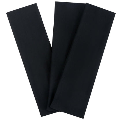 JCKHXG 3er-Pack Stirnband für Frauen, rutschfest, weich, Baumwoll-Stretch-Stirnbänder für Sport, Laufen und Training, Schwarz