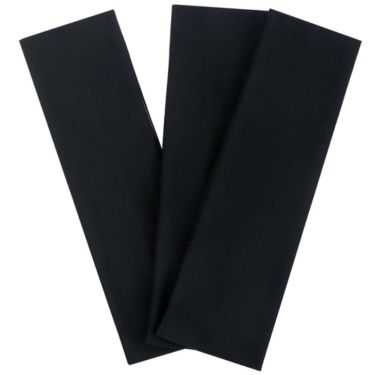 JCKHXG 3er-Pack Stirnband für Frauen, rutschfest, weich, Baumwoll-Stretch-Stirnbänder für Sport, Laufen und Training, Schwarz