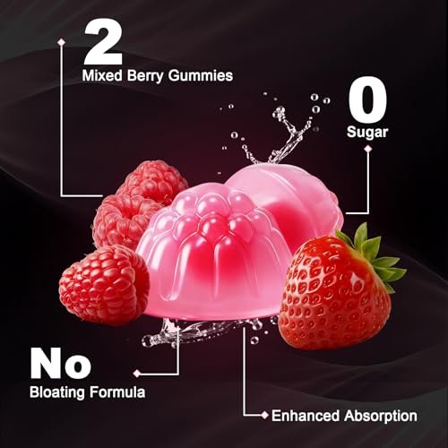 Creatin für Frauen: Monohydrat-Gummis mit Kollagen, BCAA, L-Carnitin & Taurin, Erdbeergeschmack, Zuckerfrei, 120 Stück – Energie & Muskelkraft