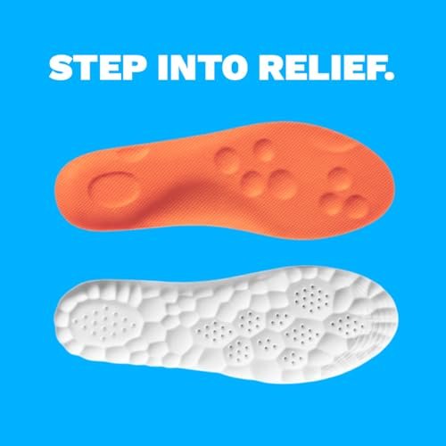 4D Steppers Einlegesohlen für Damen und Herren – Memory Foam Sohlen mit Massagewirkung – Zuschneidbare Cloud-Einlagen gegen Fußschmerzen und Ermüdung (Orange, S)