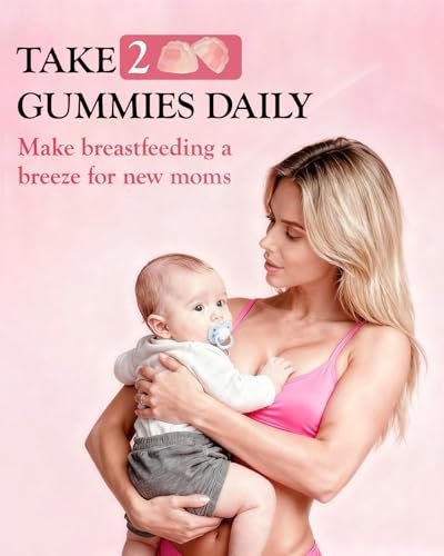Lactation Support Gummies – Kräutermischung mit Bockshornklee, Moringa & Fenchel – Postnatale vegane Vitamine B12 & D3 – Natürlicher Milchbildung-Booster für stillende Mütter – Himbeergeschmack, 60 Gummis