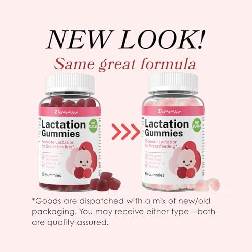 Lactation Support Gummies – Kräutermischung mit Bockshornklee, Moringa & Fenchel – Postnatale vegane Vitamine B12 & D3 – Natürlicher Milchbildung-Booster für stillende Mütter – Himbeergeschmack, 60 Gummis