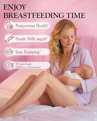 Lactation Support Gummies – Kräutermischung mit Bockshornklee, Moringa & Fenchel – Postnatale vegane Vitamine B12 & D3 – Natürlicher Milchbildung-Booster für stillende Mütter – Himbeergeschmack, 60 Gummis