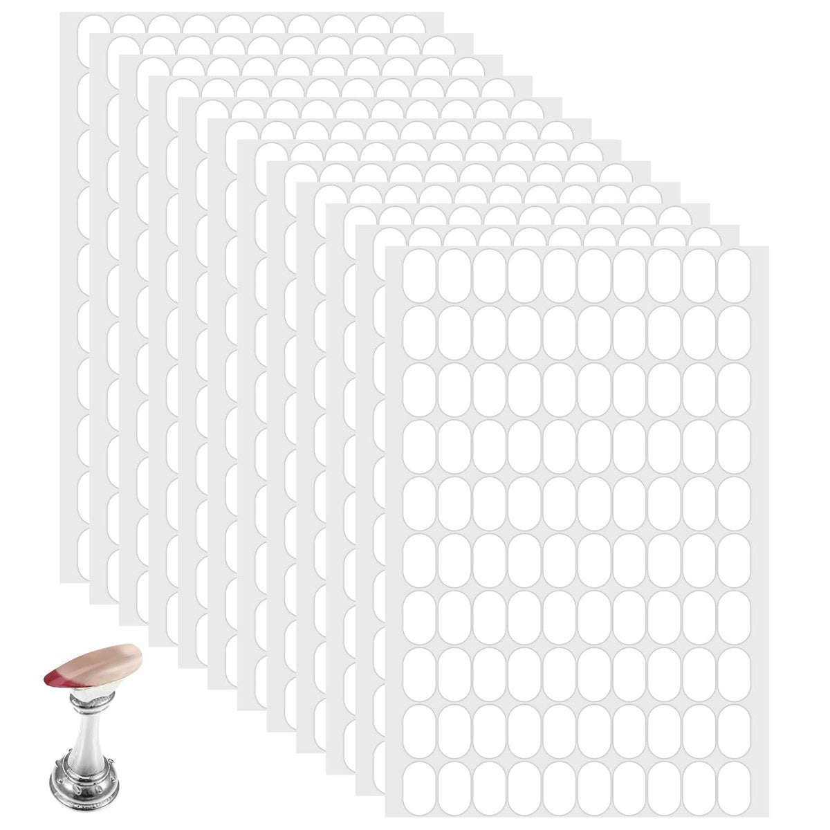 LXUEJIE 1200 Stück doppelseitige Klebepunkte, transparente Nagelständer-Klebepads, rückstandsfreie Poster-Sticker für Festdekoration