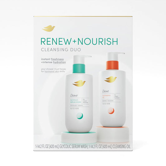 Dove Body Wash 2er-Pack Limited Edition Geschenkset zur Feuchtigkeitsversorgung und Geruchskontrolle bei hormonellen Hautveränderungen 2 x 420 ml