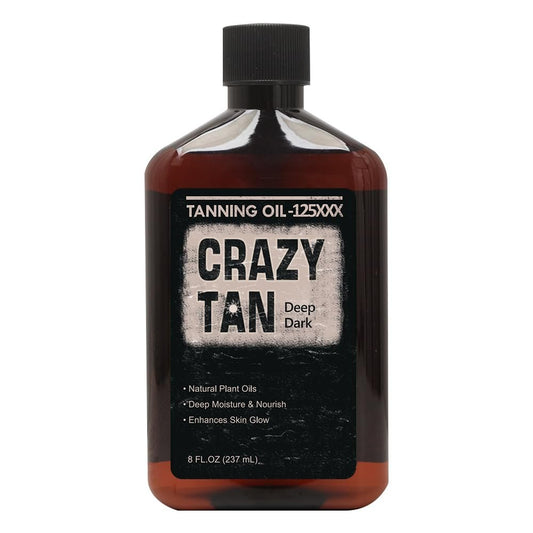 Crazytan Bräunungsöl 125xxx 237ml Tiefe Dunkle Natürliche Bräune – Frischer Zitrusduft – Hergestellt in USA
