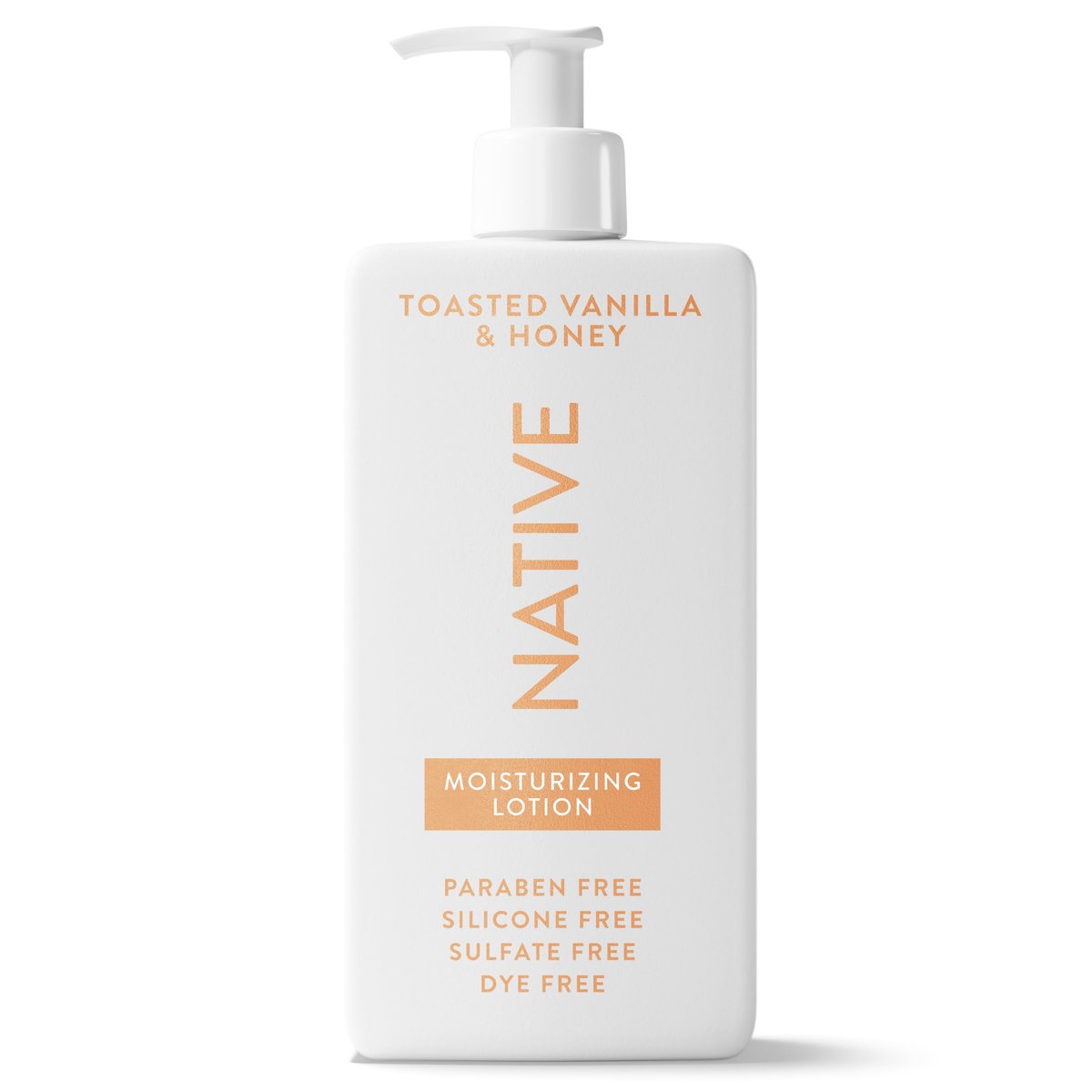 Native Body Lotion mit pflanzlichen Feuchtigkeitsspendern für Frauen und Männer | Pflegt trockene Haut, Geröstete Vanille & Honig, 500 ml