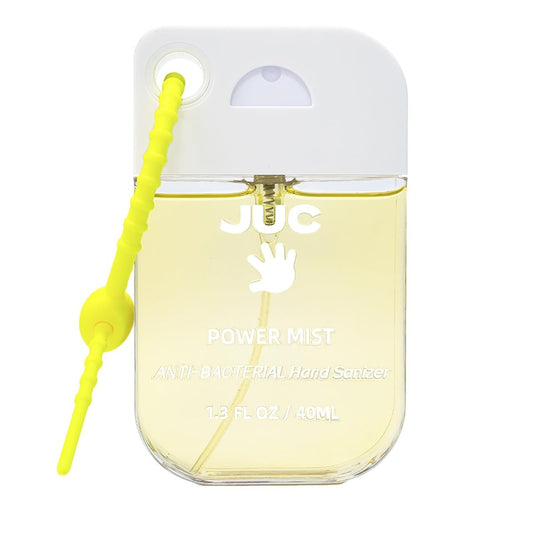 JUC Power Mist Hand Sanitizer Spray – 1,3 fl.oz mit Zitronenduft, antibakteriell & feuchtigkeitsspendend für unterwegs
