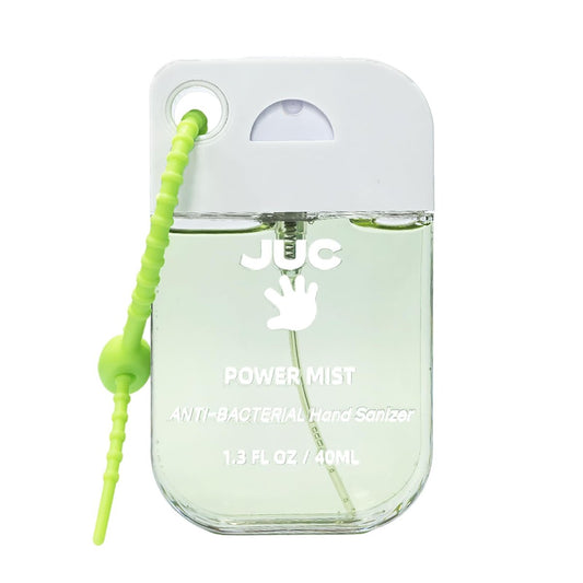 JUC Power Mist Handdesinfektionsspray - 1,3 fl.oz Minzduft mit Schlüsselanhänger, antibakteriell, feuchtigkeitsspendend für Reise & täglichen Bedarf
